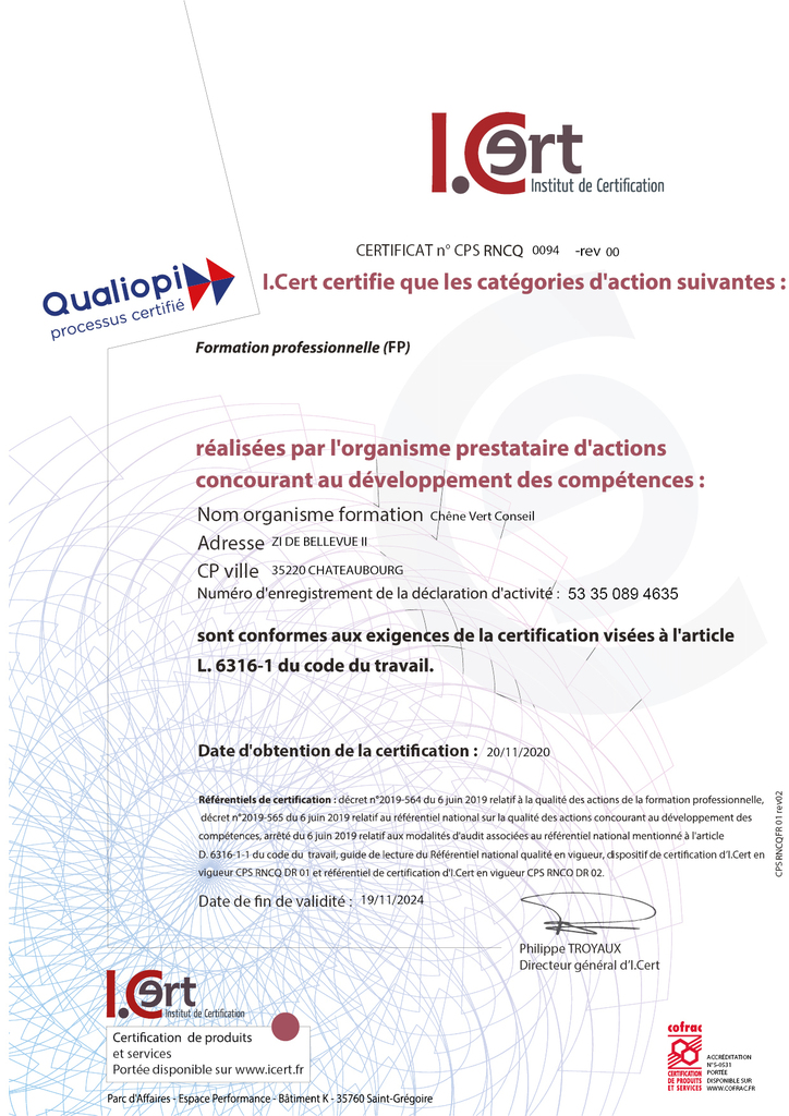 certificat qualiopi